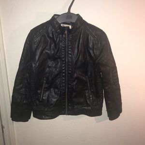 H&M faux leather moto jacket